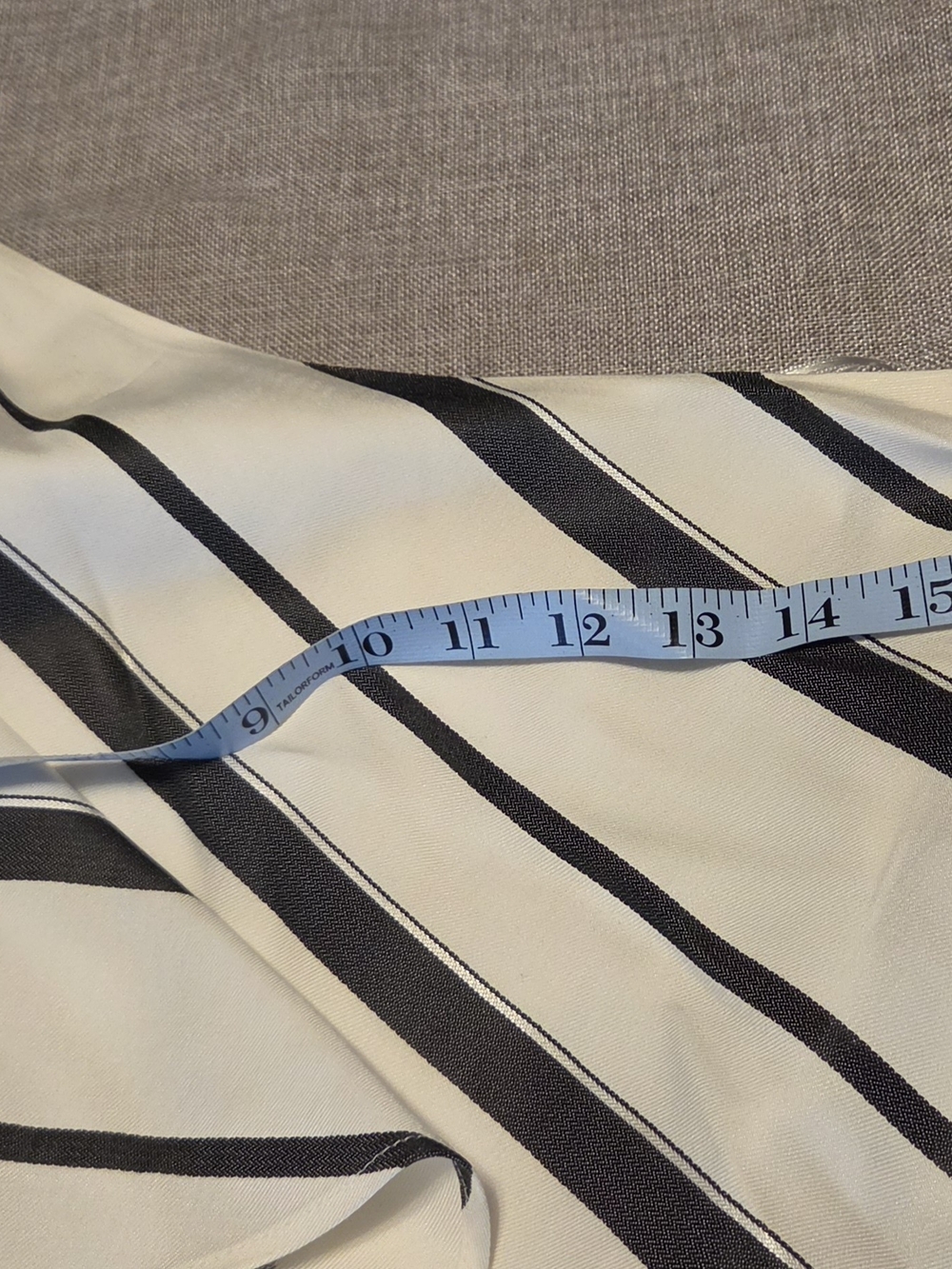 Banana Republic Spring Wedding Guest Black/Cream Asymmetrical Striped Dress - Picture 4 of 7